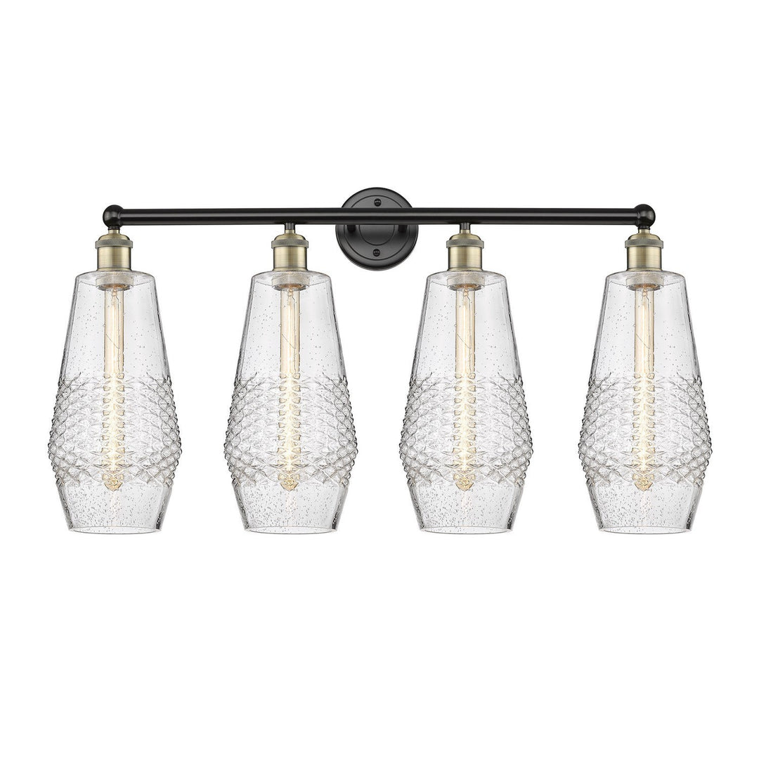Innovations Downtown Urban 616-4W-BAB-G684-7 Bath Vanity Light 34 in. wide - Black Antique Brass