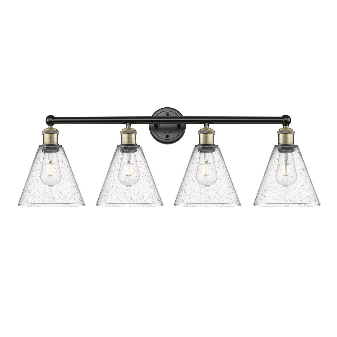 Innovations Downtown Urban 616-4W-BAB-GBC-84 Bath Vanity Light 35 in. wide - Black Antique Brass