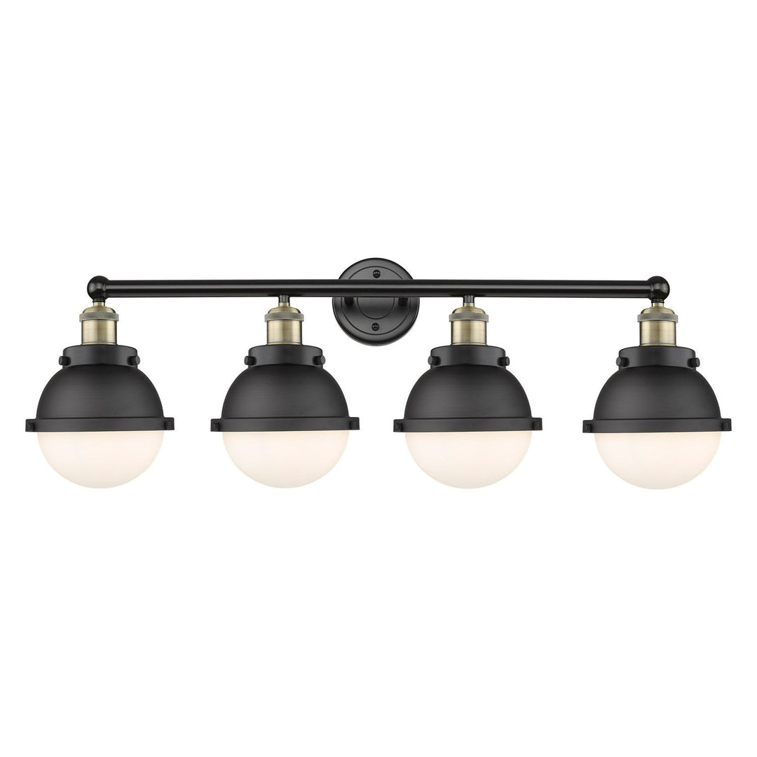 Innovations Downtown Urban 616-4W-BAB-HFS-61-BK Bath Vanity Light 35 in. wide - Black Antique Brass