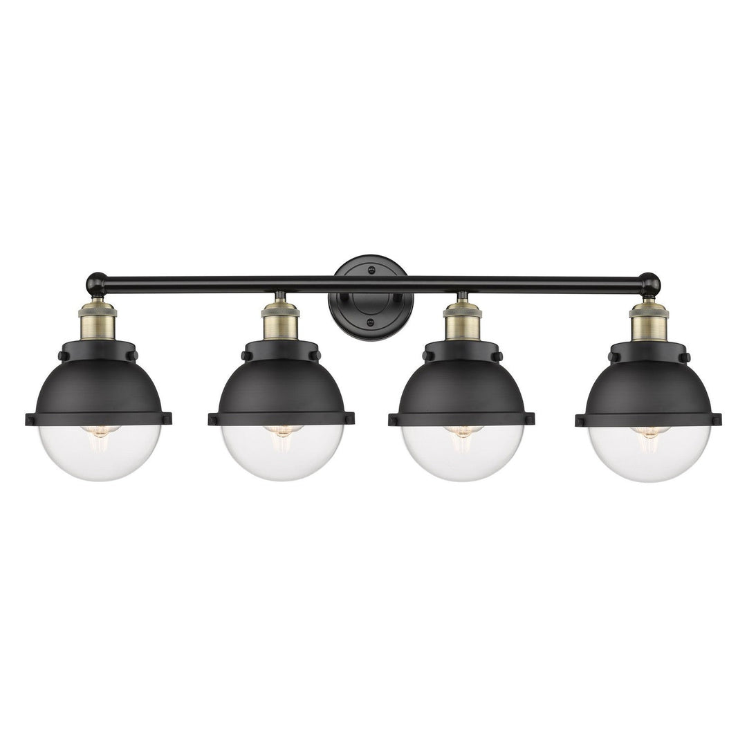 Innovations Downtown Urban 616-4W-BAB-HFS-62-BK Bath Vanity Light 35 in. wide - Black Antique Brass