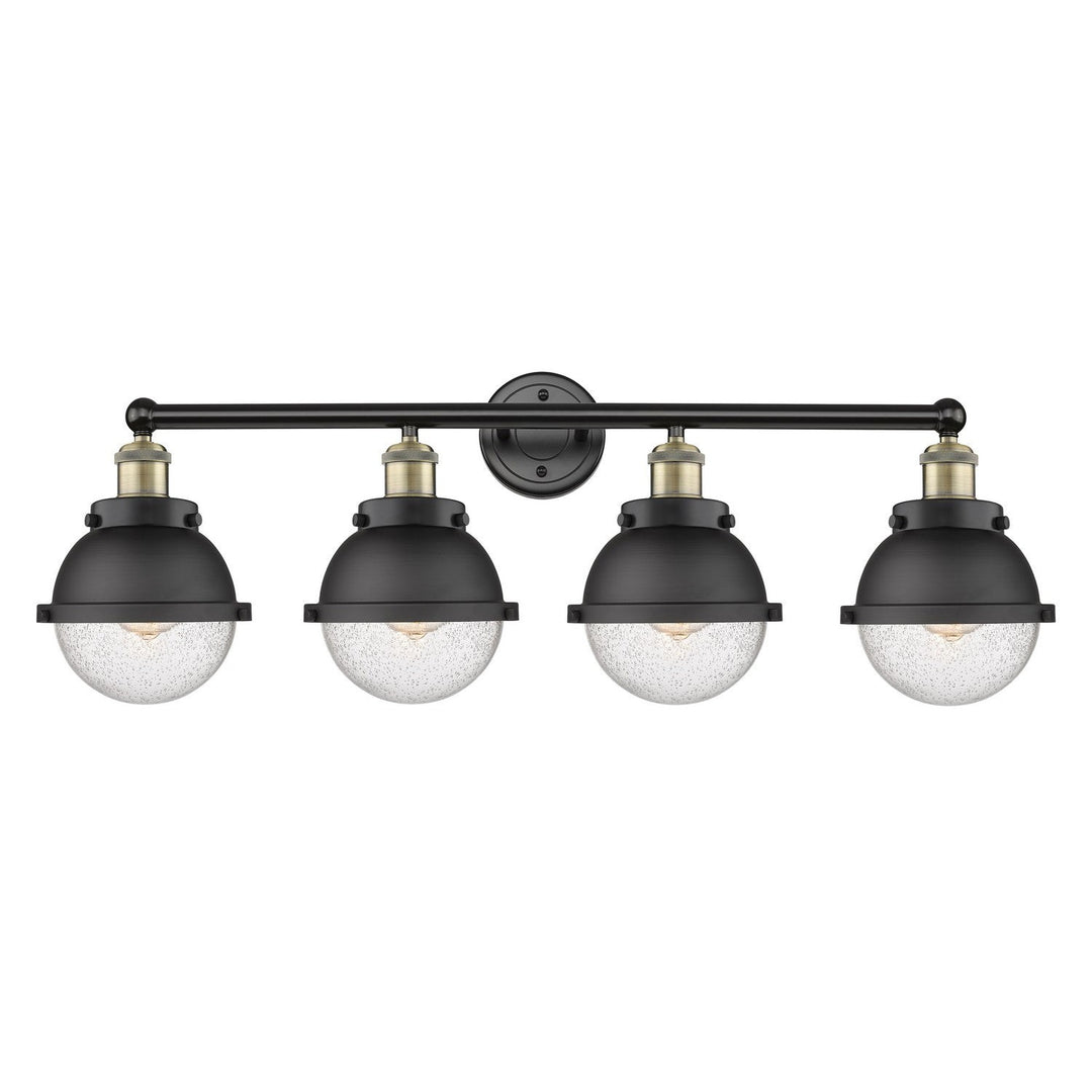 Innovations Downtown Urban 616-4W-BAB-HFS-64-BK Bath Vanity Light 35 in. wide - Black Antique Brass