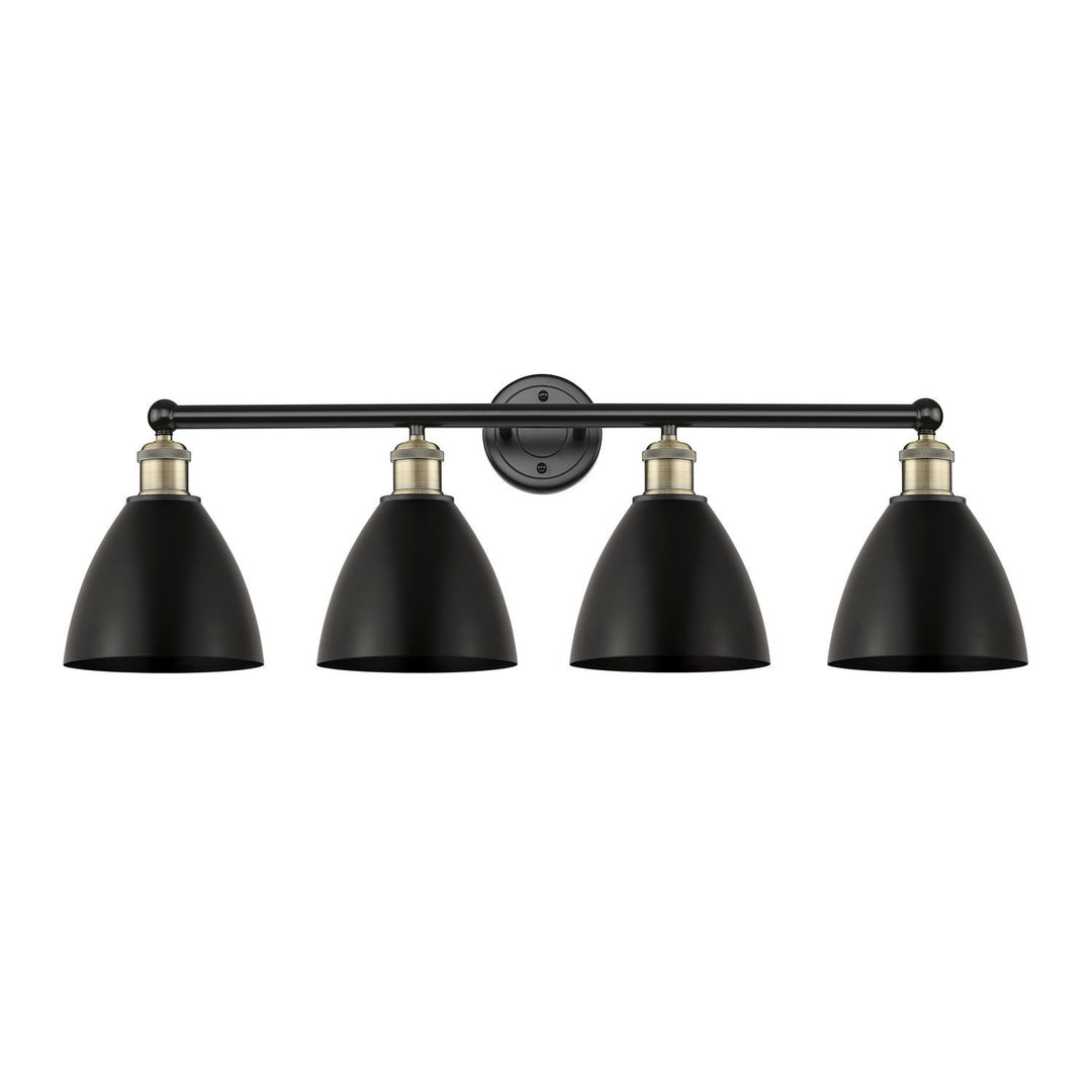 Innovations Downtown Urban 616-4W-BAB-MBD-75-BK Bath Vanity Light 35 in. wide - Black Antique Brass