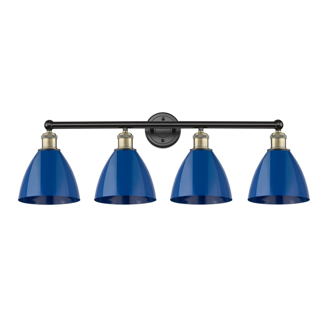 Innovations Downtown Urban 616-4W-BAB-MBD-75-BL Bath Vanity Light 35 in. wide - Black Antique Brass