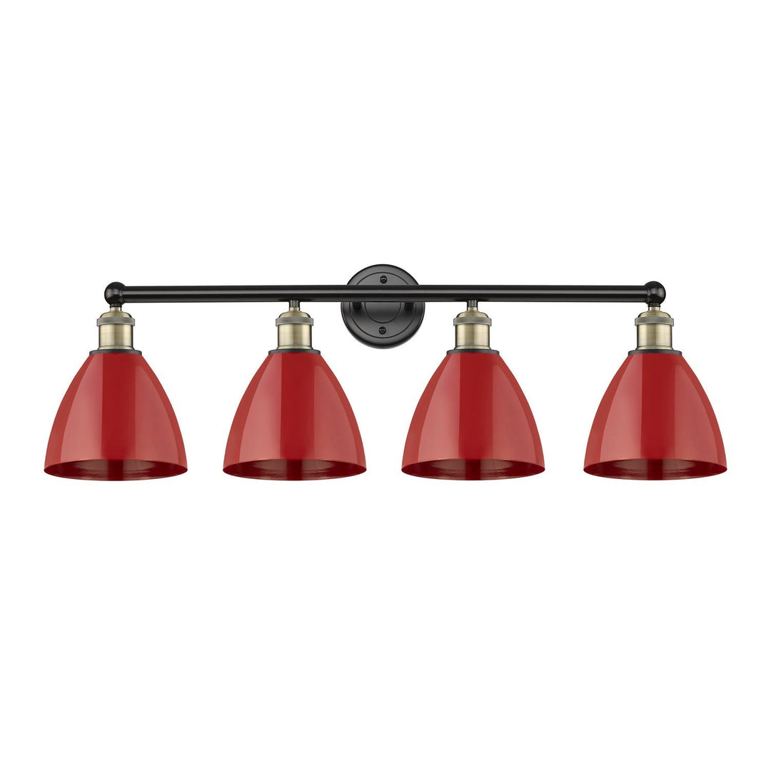 Innovations Edison 616-4W-BAB-MBD-75-RD Bath Vanity Light 35 in. wide - Black Antique Brass