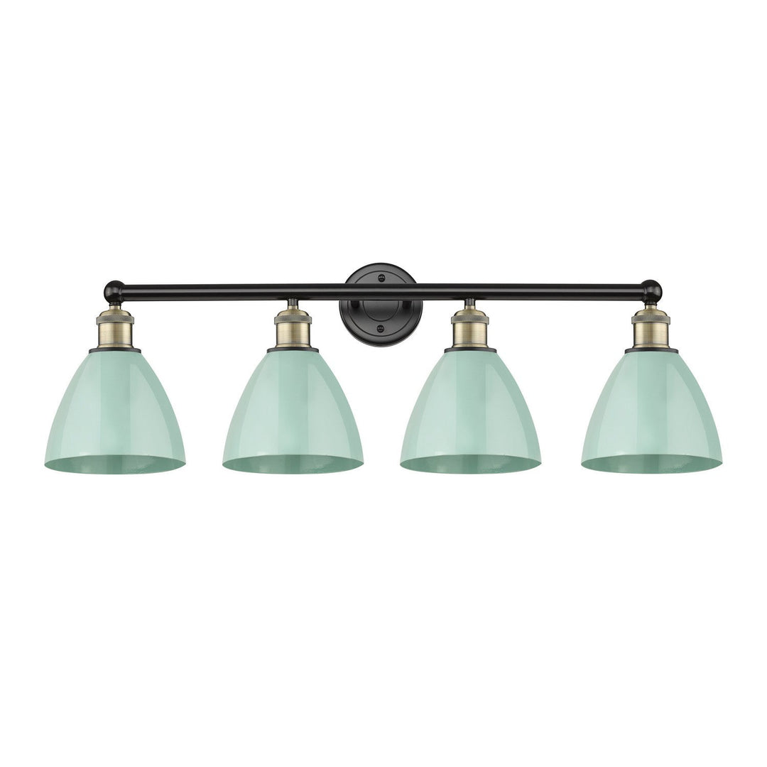 Innovations Downtown Urban 616-4W-BAB-MBD-75-SF Bath Vanity Light 35 in. wide - Black Antique Brass