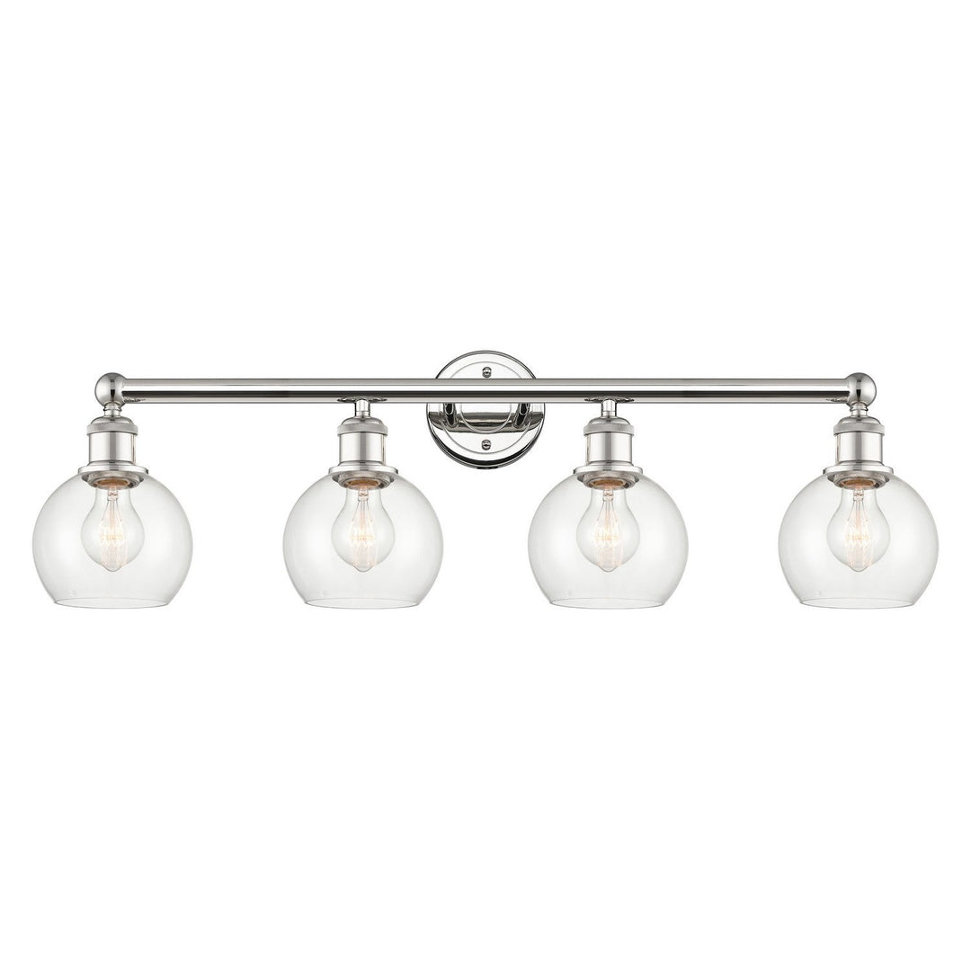Innovations Edison 616-4W-PN-G122-6 Bath Vanity Light 33 in. wide - Polished Nickel