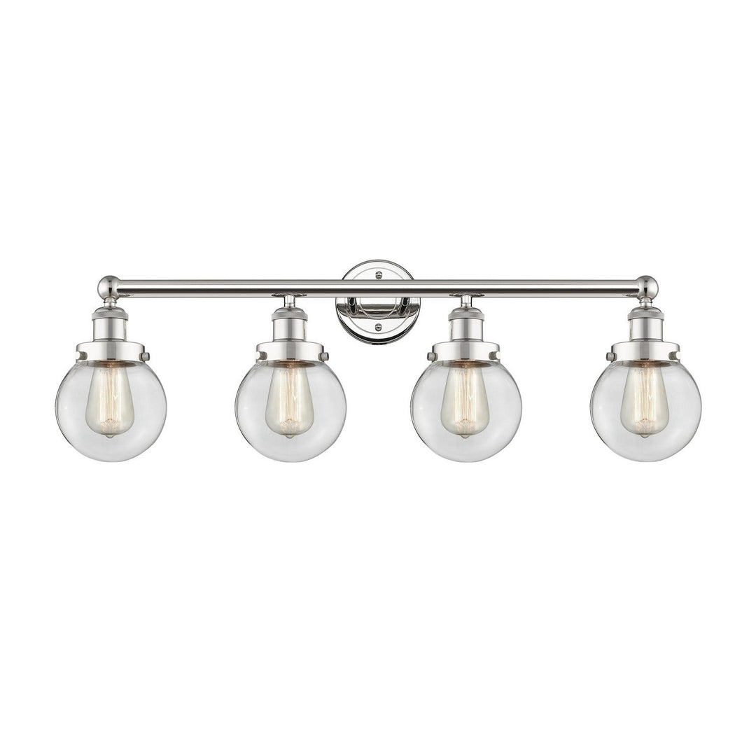 Innovations Edison 616-4W-PN-G202-6 Bath Vanity Light 34 in. wide - Polished Nickel