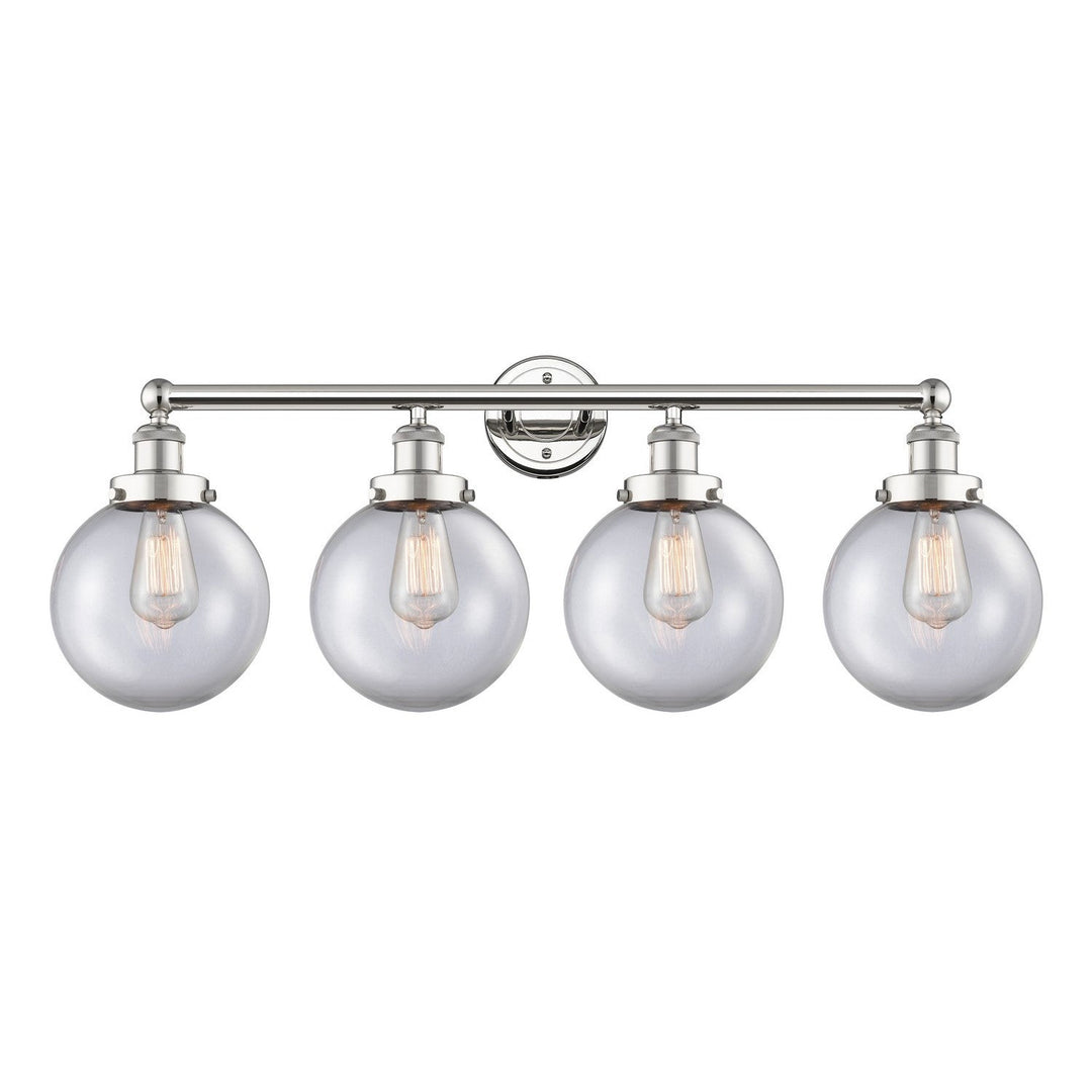 Innovations Edison 616-4W-PN-G202-8 Bath Vanity Light 34 in. wide - Polished Nickel