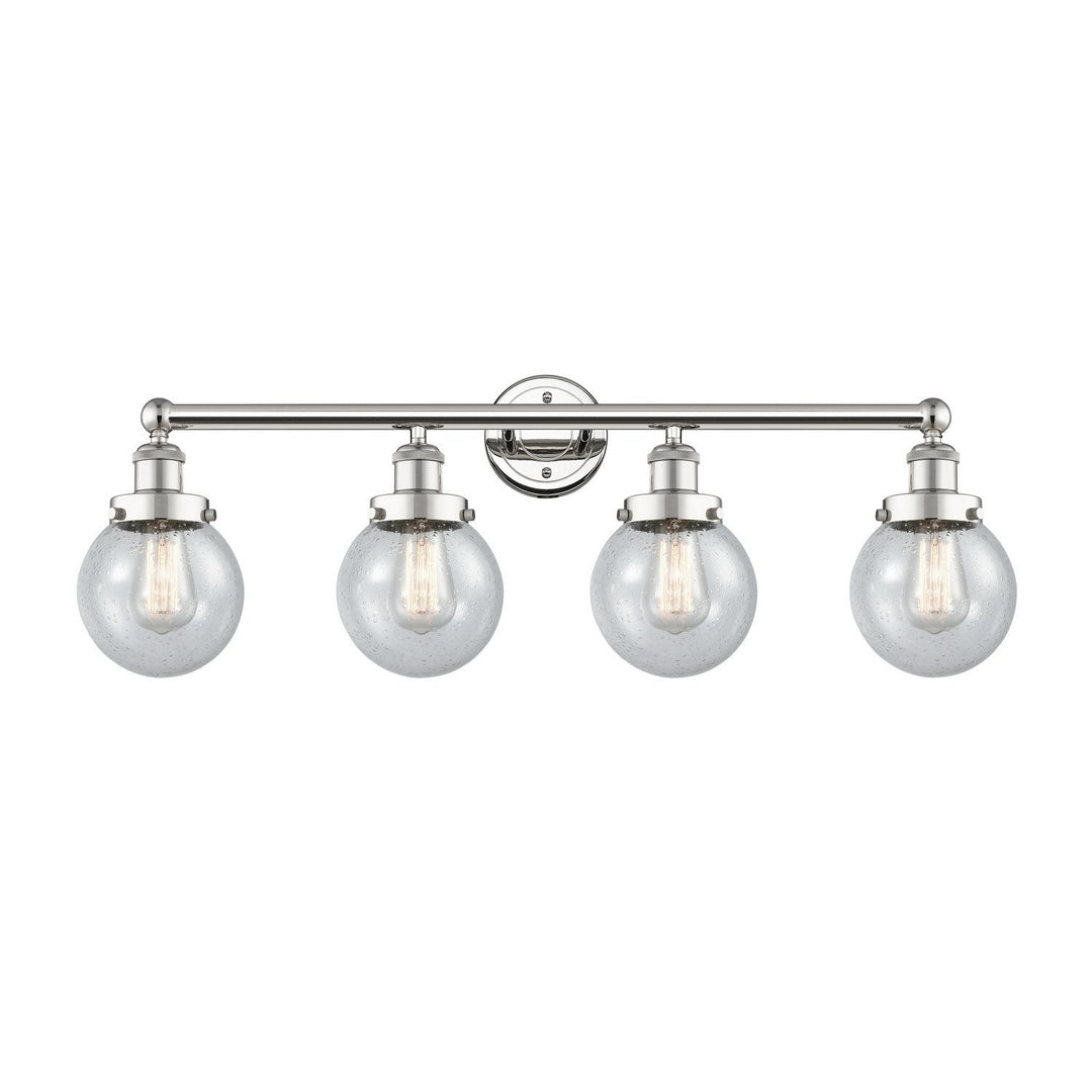 Innovations Edison 616-4W-PN-G204-6 Bath Vanity Light 34 in. wide - Polished Nickel