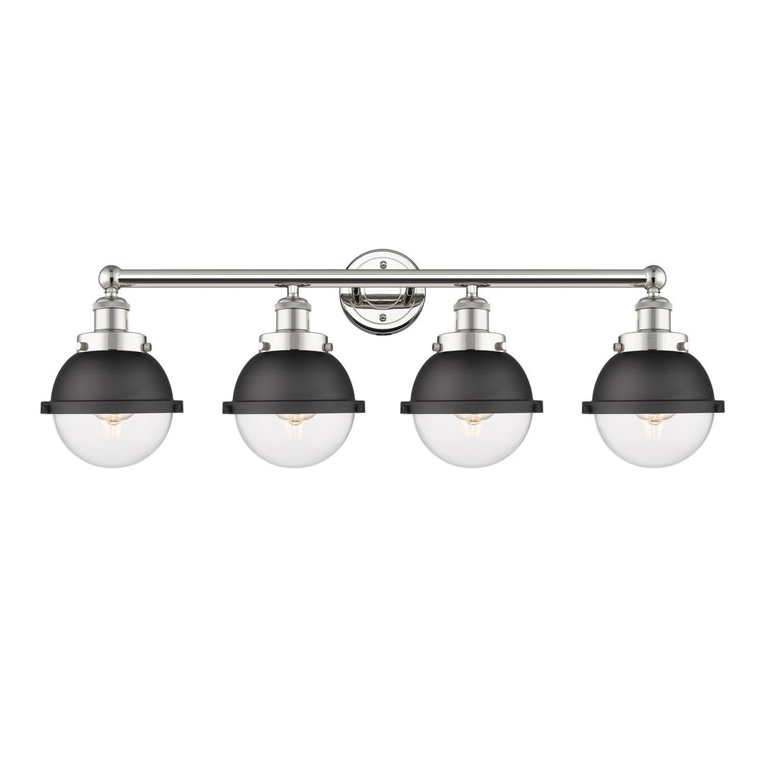 Innovations Downtown Urban 616-4W-PN-HFS-62-BK Bath Vanity Light 35 in. wide - Polished Nickel