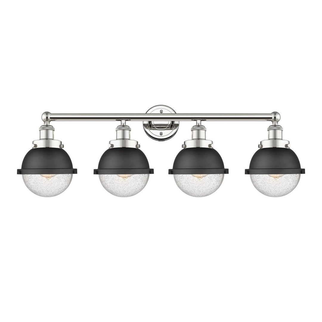 Innovations Downtown Urban 616-4W-PN-HFS-64-BK Bath Vanity Light 35 in. wide - Polished Nickel