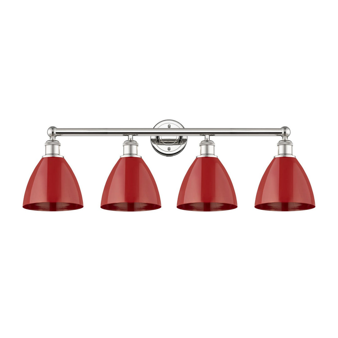 Innovations Edison 616-4W-PN-MBD-75-RD Bath Vanity Light 35 in. wide - Polished Nickel
