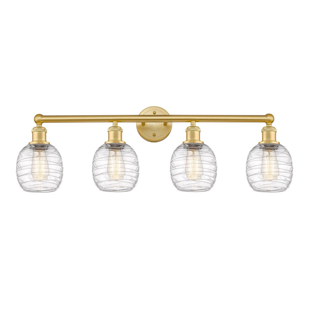 Innovations Edison 616-4W-SG-G1013 Bath Vanity Light 33 in. wide - Satin Gold