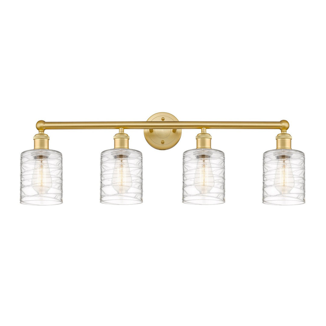 Innovations Edison 616-4W-SG-G1113 Bath Vanity Light 32 in. wide - Satin Gold