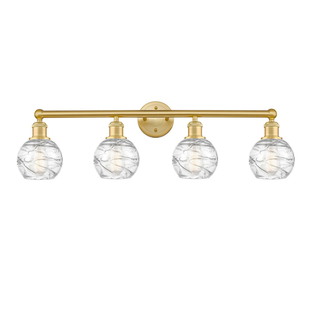 Innovations Edison 616-4W-SG-G1213-6 Bath Vanity Light 33 in. wide - Satin Gold