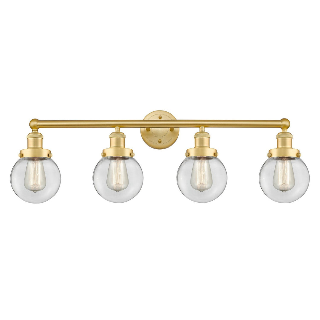 Innovations Edison 616-4W-SG-G202-6 Bath Vanity Light 34 in. wide - Satin Gold