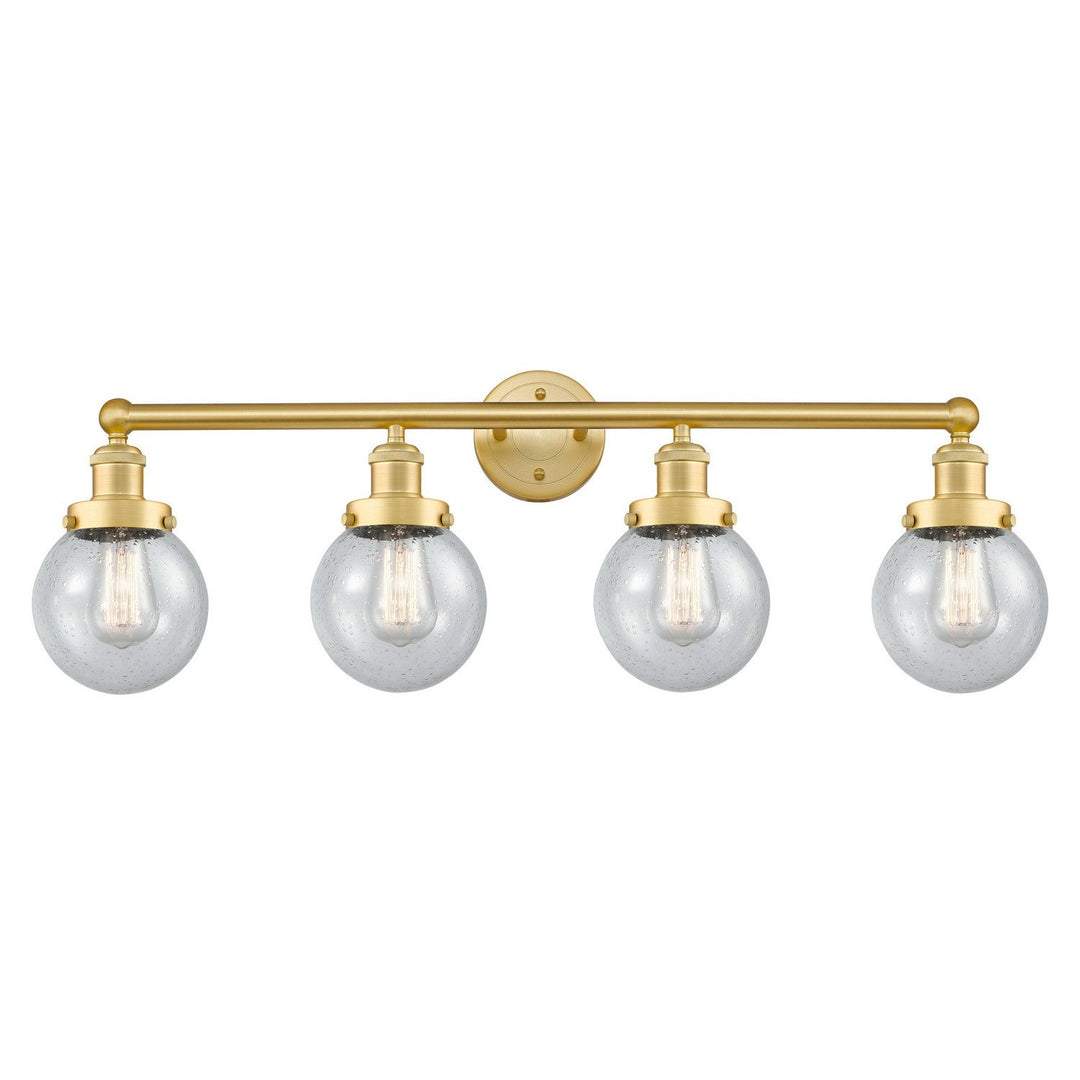 Innovations Edison 616-4W-SG-G204-6 Bath Vanity Light 34 in. wide - Satin Gold