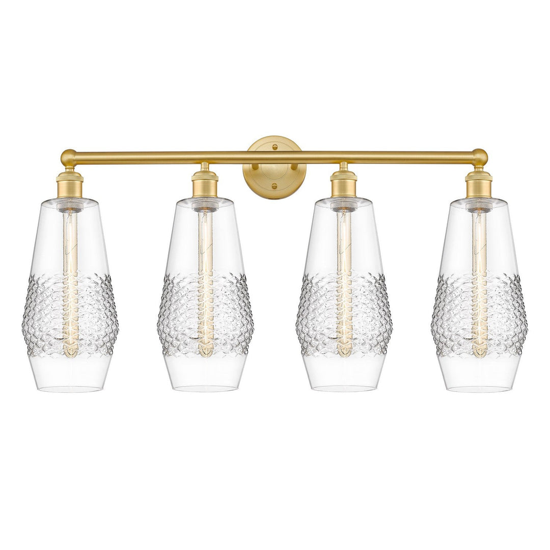 Innovations Downtown Urban 616-4W-SG-G682-7 Bath Vanity Light 34 in. wide - Satin Gold