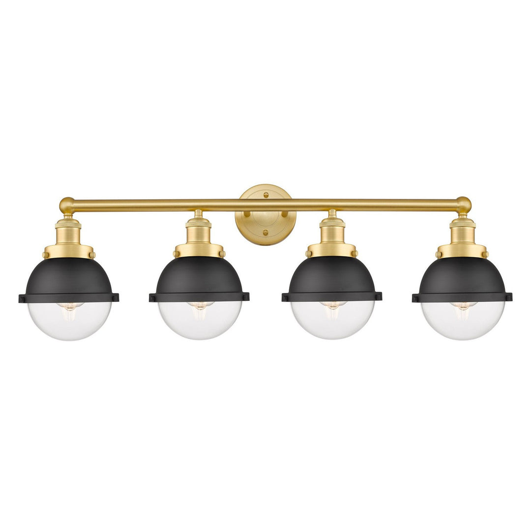 Innovations Downtown Urban 616-4W-SG-HFS-62-BK Bath Vanity Light 35 in. wide - Satin Gold