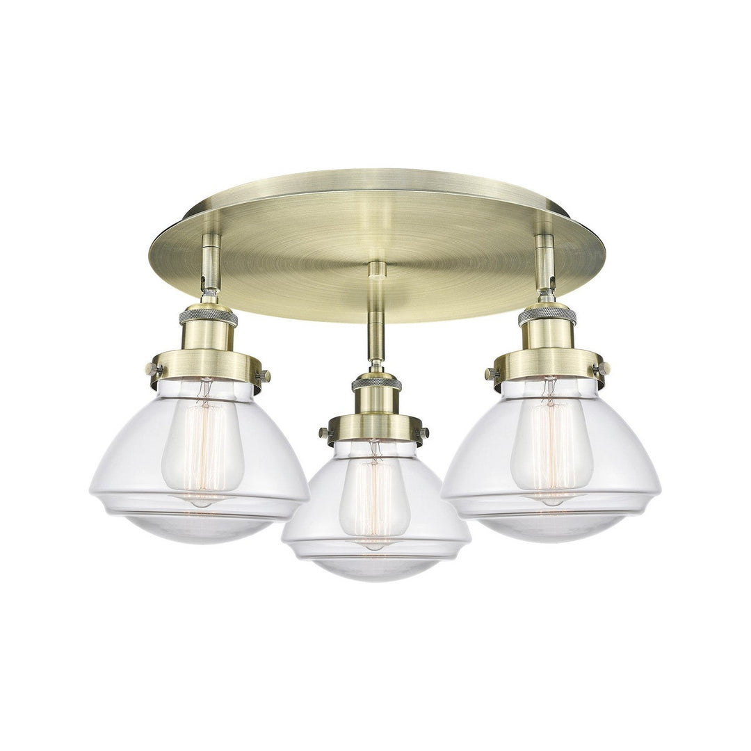 Innovations Downtown Urban 916-3C-AB-G322 Ceiling Light - Antique Brass