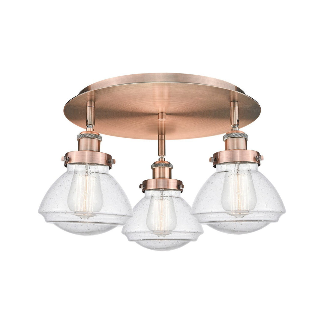 Innovations Downtown Urban 916-3C-AC-G324 Ceiling Light - Antique Copper