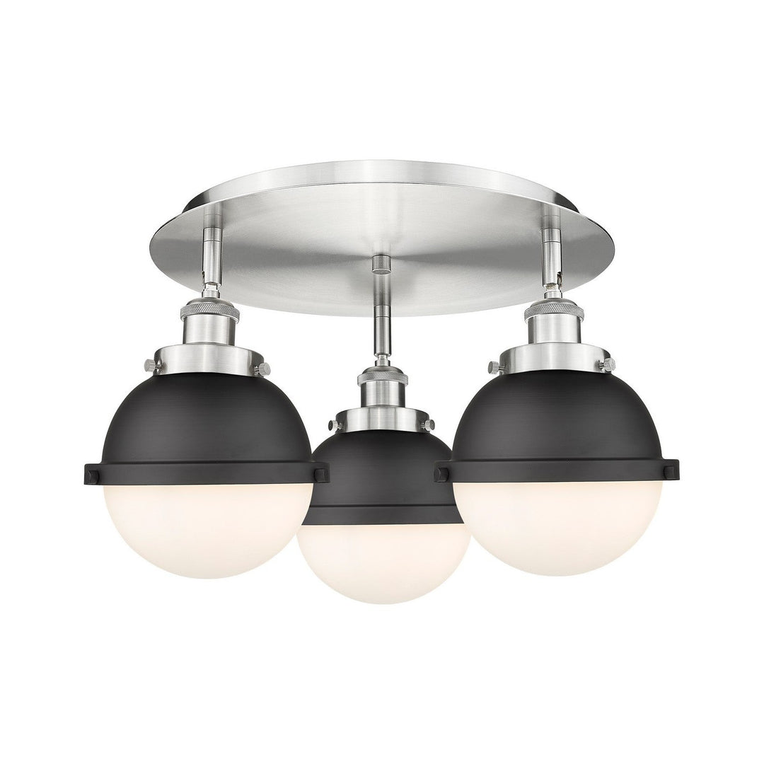 Innovations Downtown Urban 916-3C-SN-HFS-61-BK Ceiling Light - Satin Nickel