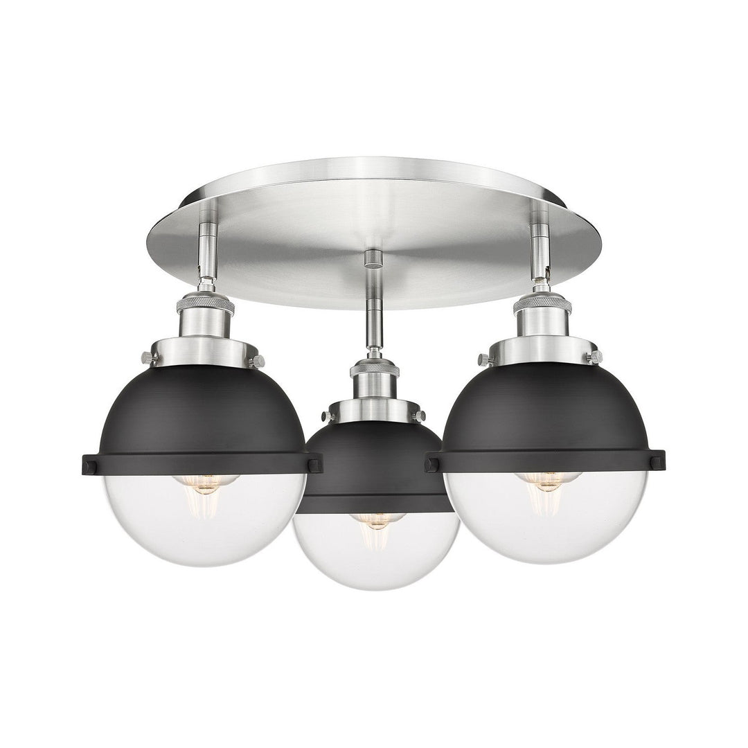 Innovations Downtown Urban 916-3C-SN-HFS-62-BK Ceiling Light - Satin Nickel