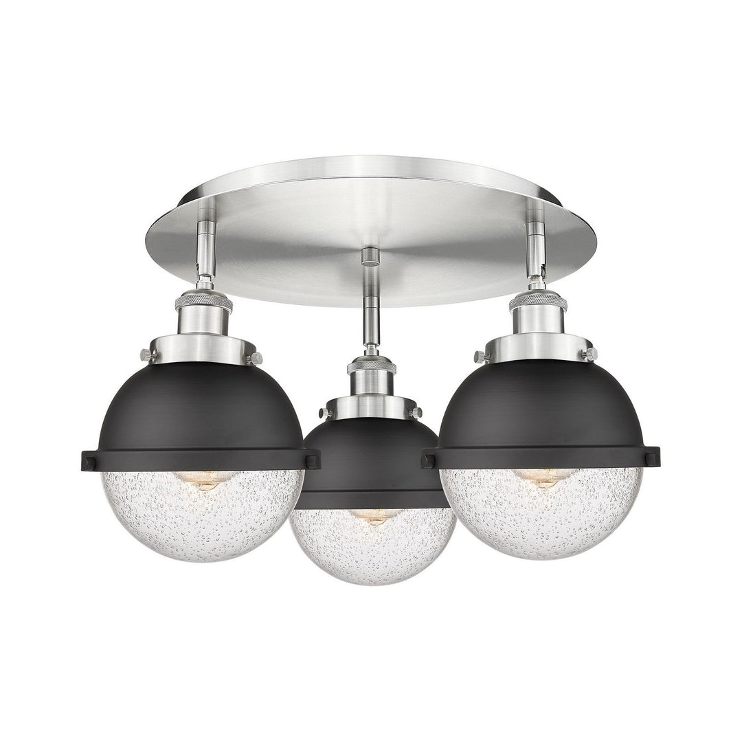 Innovations Downtown Urban 916-3C-SN-HFS-64-BK Ceiling Light - Satin Nickel