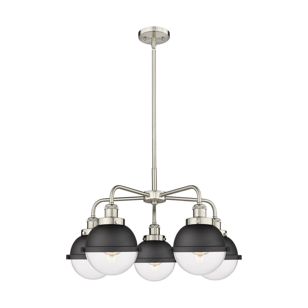 Innovations Downtown Urban 916-5CR-SN-HFS-62-BK Chandelier Light - Satin Nickel