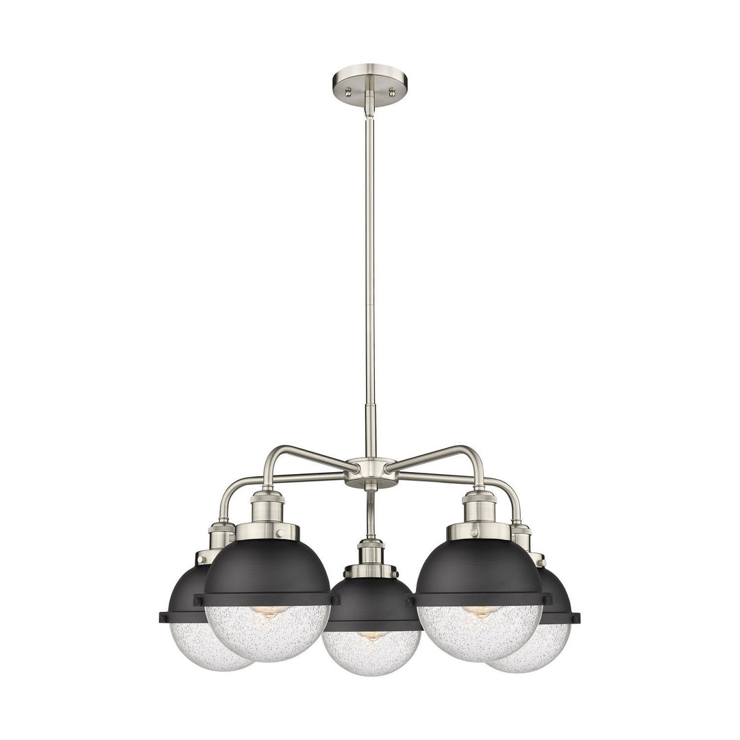 Innovations Downtown Urban 916-5CR-SN-HFS-64-BK Chandelier Light - Satin Nickel