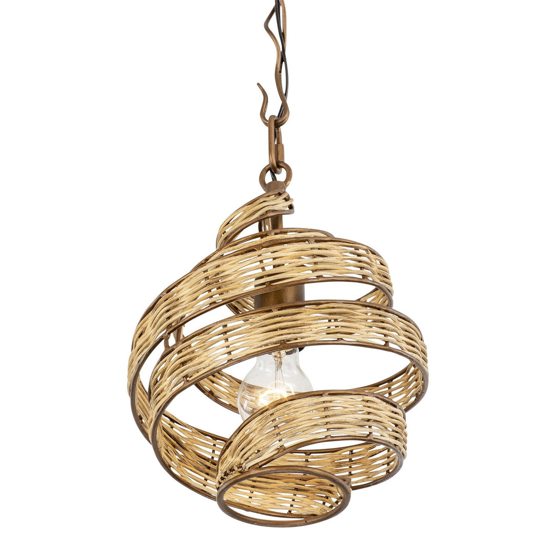 Varaluz Flow 240P01BTR Pendant Light - Baguette/Natural Rattan
