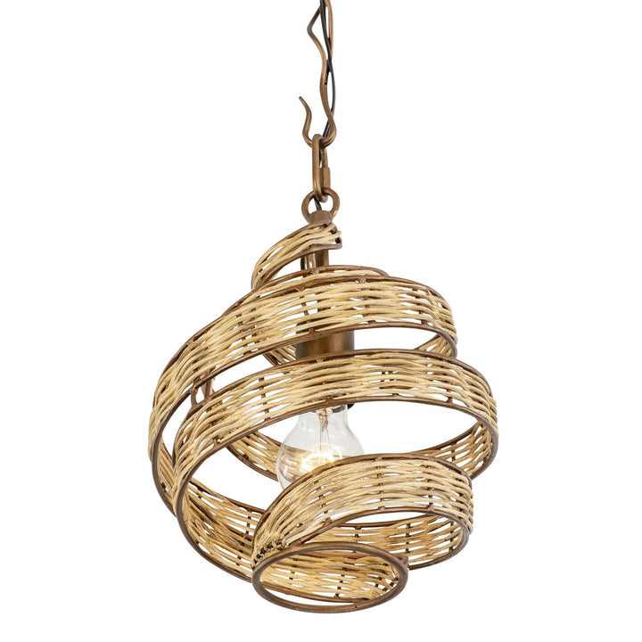 Varaluz Flow 240P01BTR Pendant Light - Baguette/Natural Rattan