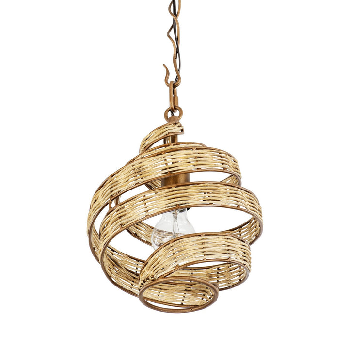 Varaluz Flow 240P01BTR Pendant Light - Baguette/Natural Rattan