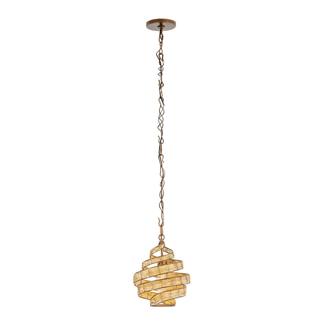 Varaluz Flow 240P01BTR Pendant Light - Baguette/Natural Rattan
