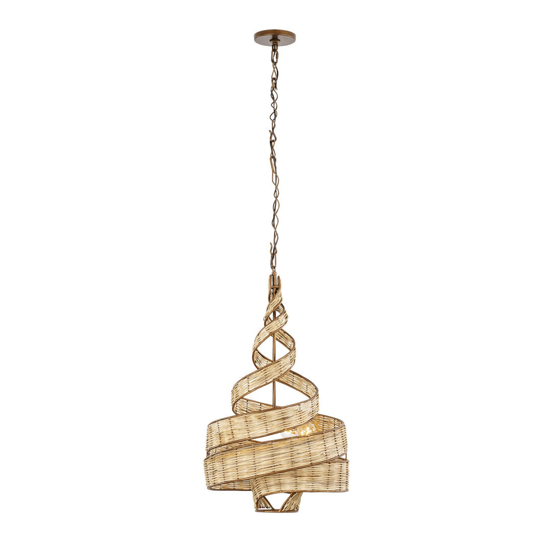 Varaluz Flow 240P03BTR Pendant Light - Baguette/Natural Rattan