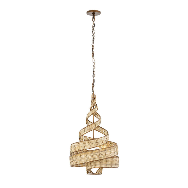 Varaluz Flow 240P03BTR Pendant Light - Baguette/Natural Rattan