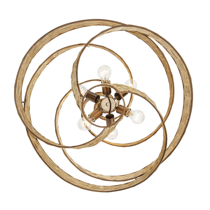 Varaluz Flow 240P06BTR Chandelier Light - Baguette/Natural Rattan