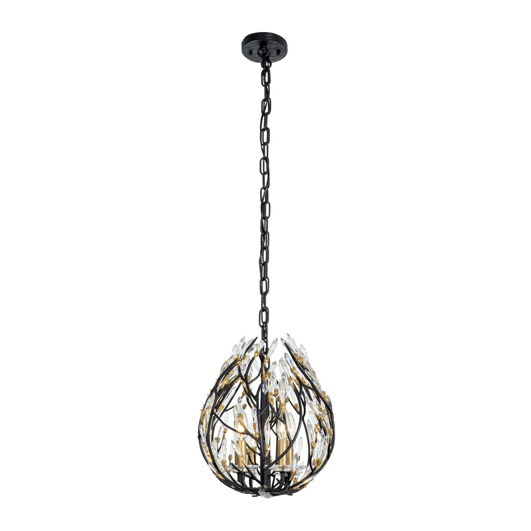 Varaluz Bask 271N06MBFG Pendant Light - Matte Black/French Gold