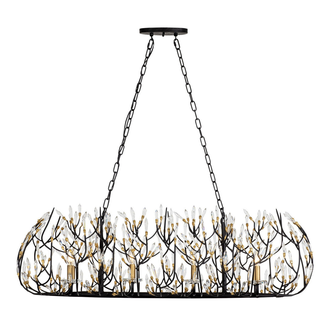 Varaluz Bask 271N08MBFG Pendant Light - Matte Black/French Gold