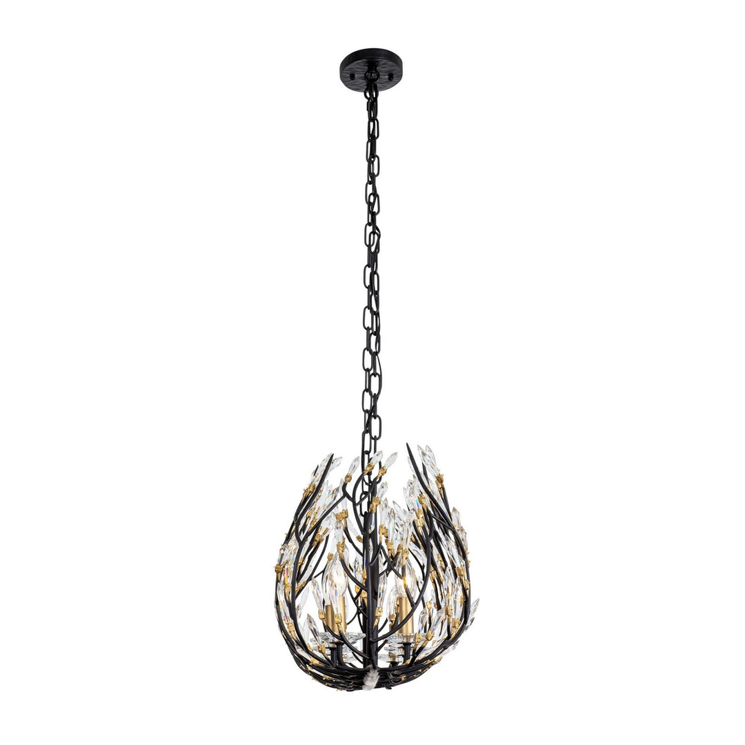 Varaluz Bask 271N08MBFG Pendant Light - Matte Black/French Gold