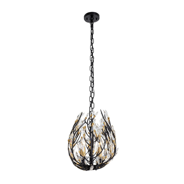 Varaluz Bask 271N08MBFG Pendant Light - Matte Black/French Gold