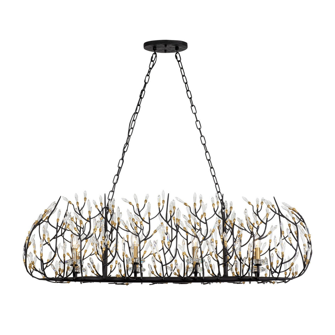 Varaluz Bask 271N08MBFG Pendant Light - Matte Black/French Gold