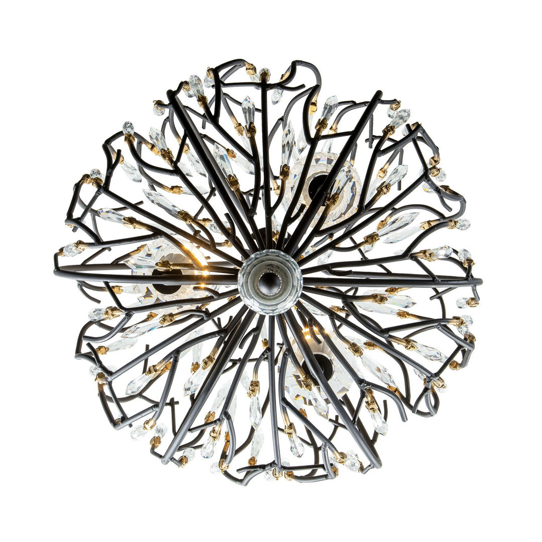Varaluz Bask 271P03MBFG Chandelier Light - Matte Black/French Gold
