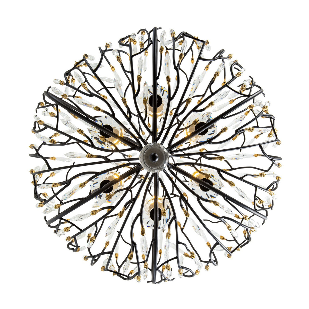 Varaluz Bask 271P06MBFG Chandelier Light - Matte Black/French Gold
