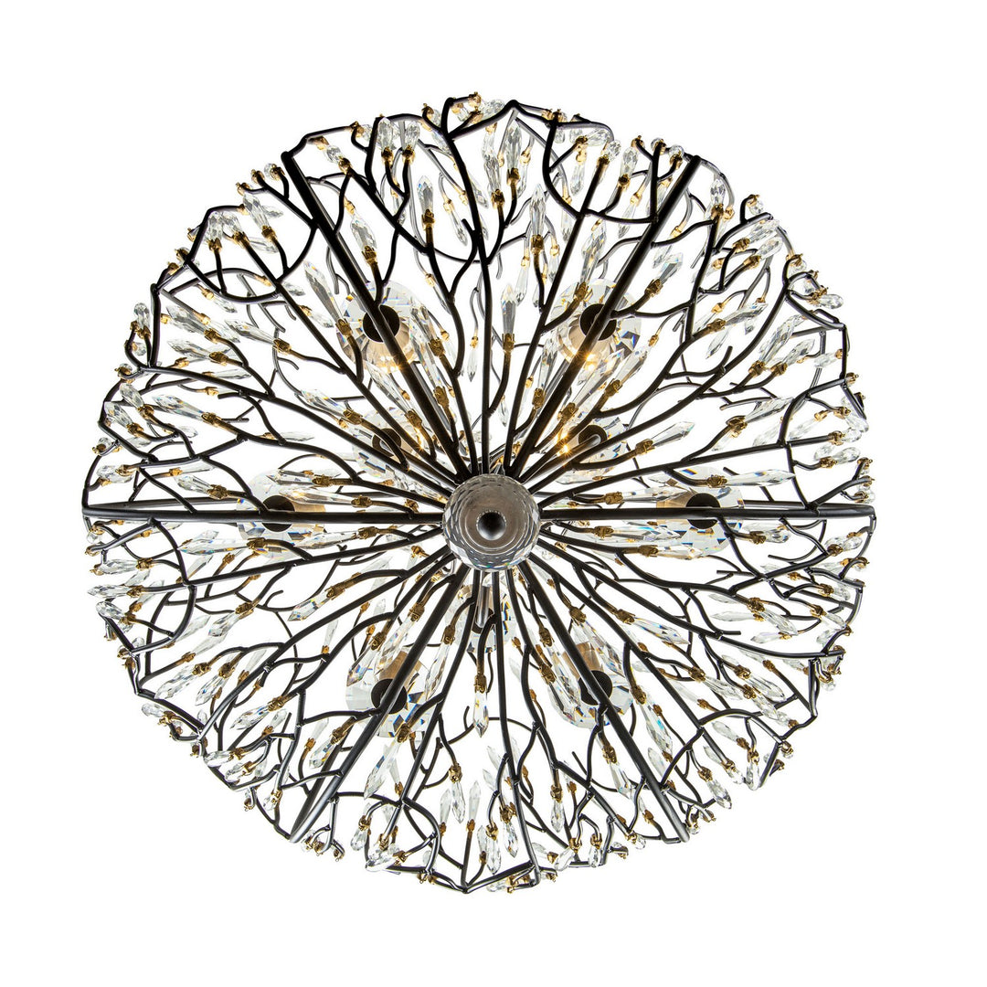 Varaluz Bask 271P09MBFG Chandelier Light - Matte Black/French Gold