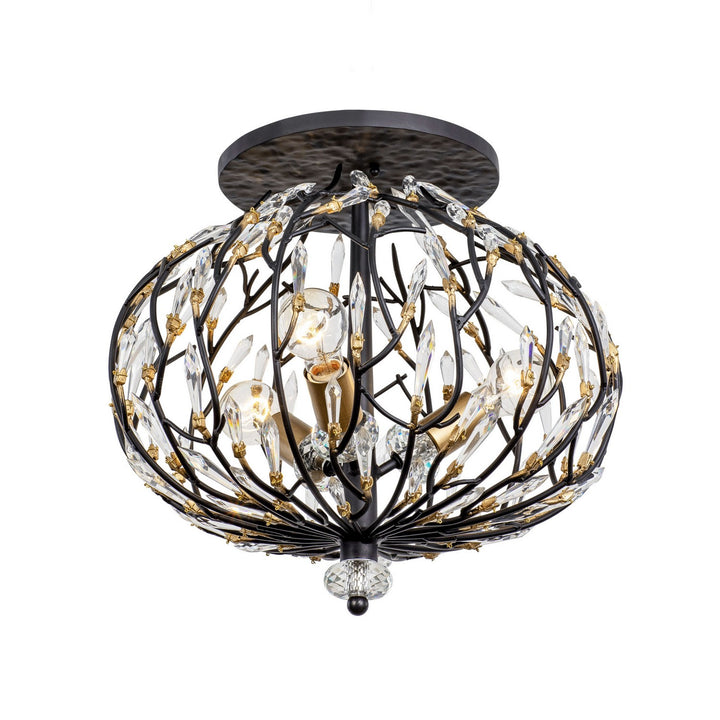 Varaluz Bask 271S03MBFG Ceiling Light - Matte Black/French Gold