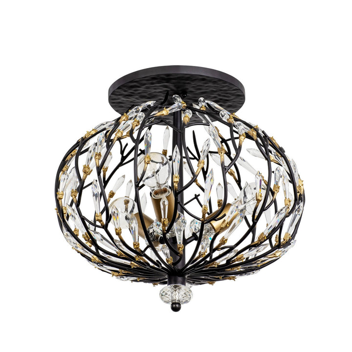 Varaluz Bask 271S03MBFG Ceiling Light - Matte Black/French Gold