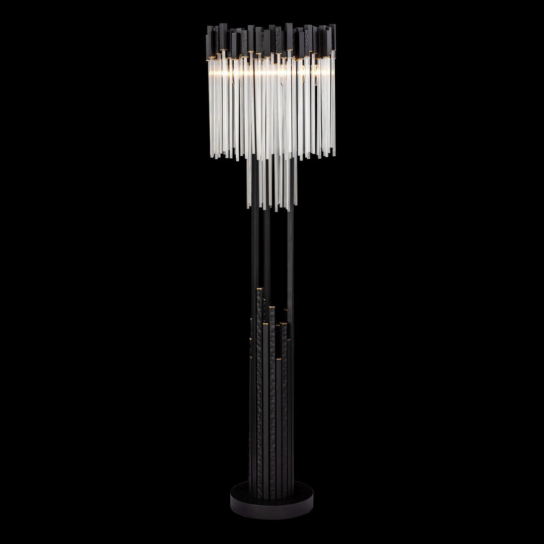 Varaluz Lighting 309L06MBFG  Matrix Lamp Matte Black/French Gold