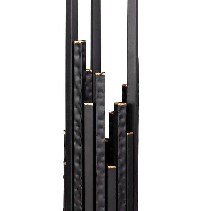 Varaluz Lighting 309L06MBFG  Matrix Lamp Matte Black/French Gold