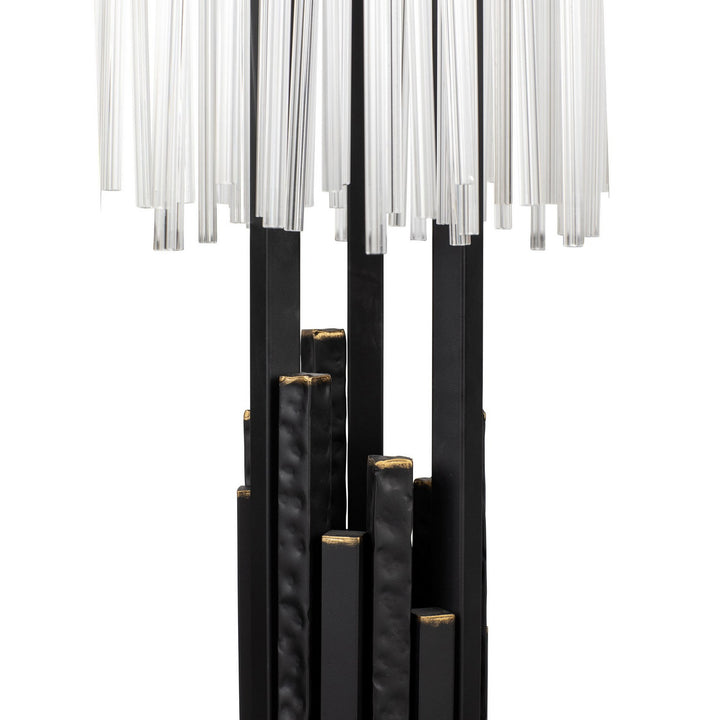 Varaluz Lighting 309T03MBFG  Matrix Lamp Matte Black/French Gold